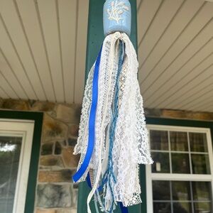 Blue and White Lace Salt Shaker Tassel